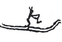 I primi sci della storia petroglifo sull'isola di Rødøy