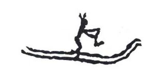 I primi sci della storia petroglifo sull'isola di Rødøy